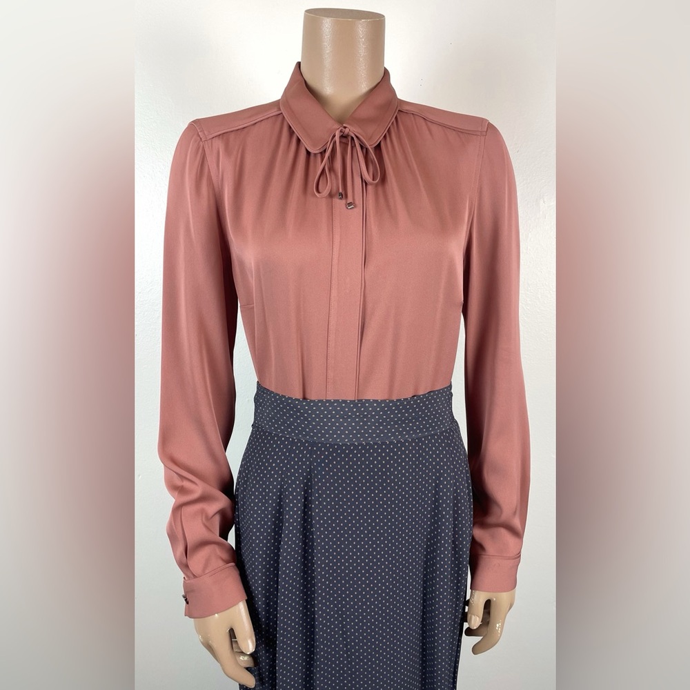 AYR blush silk blouse size medium